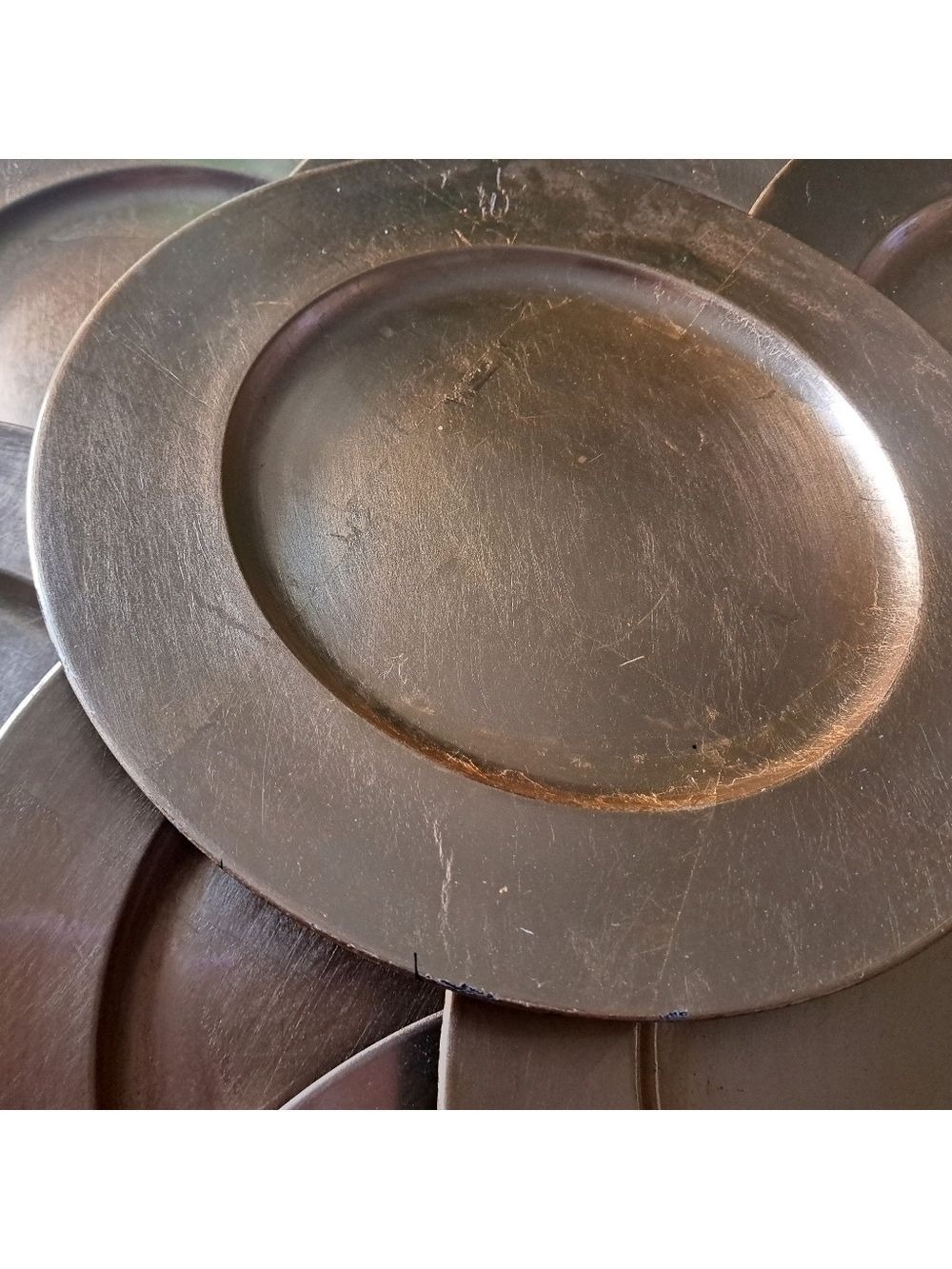 BOWRING tradition gold charger plates lacquered 13" round wedding holiday 12 - Picture 14 of 15